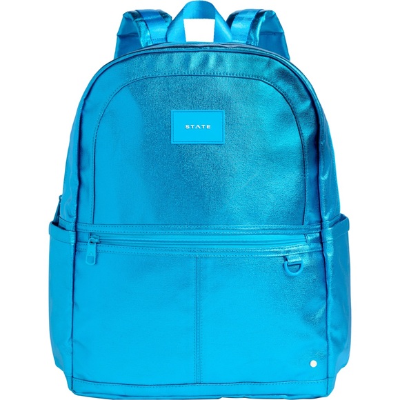 🆕 STATE Shiny Kane kids large Metallic Blue Backpack - Picture 1 of 8
